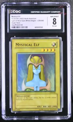 Mystical Elf LOB-062 FADED Super Rare Unlimited Yu-gi-oh! CGC 8 Nm/mint *020 - Image 1