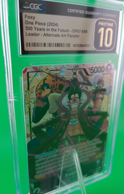 One Piece Foxy #059 English 500 Years in the Future Leader OP07 CGC Pristine 10 - Image 5