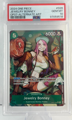 One Piece English Jewelry Bonney 2024 Alternate Art OP07 #026 PSA 10 - Image 2