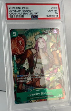 One Piece English Jewelry Bonney 2024 Alternate Art OP07 #026 PSA 10 - Image 3