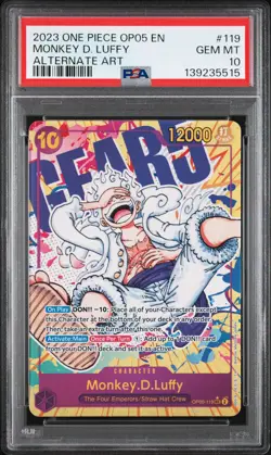 2023 ONE PIECE OP05-AWAKENING OF THE NEW ERA ALT ART #119 MONKEY D. LUFFY PSA 10 - Image 1