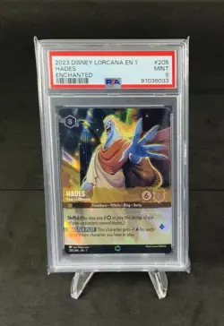 2023 DISNEY LORCANA THE FIRST CHAPTER ENCHANTED HADES - KING OF OLYMPUS PSA 9 - Image 2