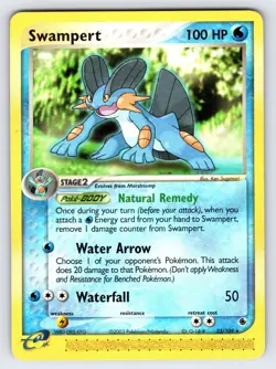 Swampert 23/109 EX Ruby & Sapphire Pokemon Card TCG e-Reader Non Holo Rare - VLP - Image 1