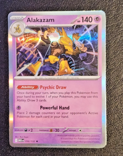 Alakazam Holo Pokemon Card ( #056/132 Mega Evolution Pack Fresh NM ) - Image 1