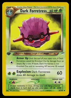 Pokemon Card - Dark Forretress Neo Destiny 35/105 Uncommon 1st Edition - Image 1