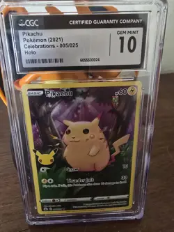 2021 Pokemon Celebrations Holo Pikachu Card #005/025 CGC 10 Gem Mint - Image 2