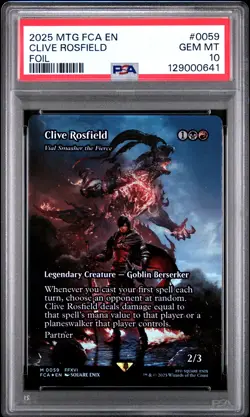 2025 MTG FINAL FANTASY THROUGH THE AGES FOIL #0059 CLIVE ROSFIELD PSA 10 - Image 1