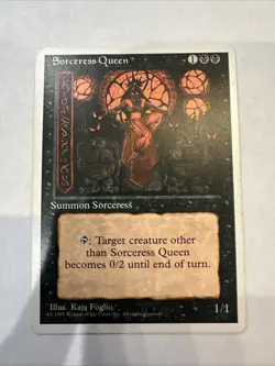 MTG Sorceress Queen Alternate 4th Edition Regular Rare Magic The Gathering - Image 1