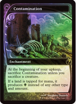 NM MTG - Contamination - Foil - Future Sight Frame - MB2 - Magic the Gathering - Image 1
