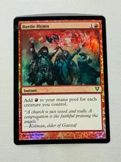 MTG FOIL Battle Hymn Avacyn Restored Magic the Gathering - Image 1