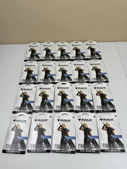 Lot of 20: MTG: Magic The Gathering Final Fantasy Play Sleeved Booster Pack - Image 1