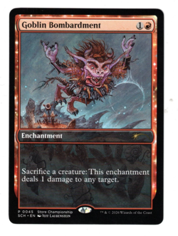 MTG GOBLIN BOMBARDMENT 0045 LORWYN ECLIPSED PROMO STORE CHAMPIONSHIP - Image 1