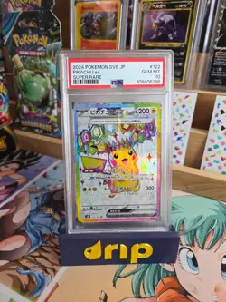 2024 POKEMON JPN SV8-SUPER ELECTRIC BREAKER SUPER RARE #122 PIKACHU EX PSA 10 - Image 1
