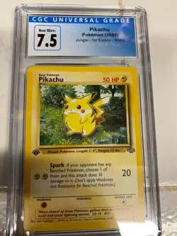 Pikachu 60/64 - Jungle - WoTC Pokemon Card 1st Edition *CGC GRADE 7.5* - Image 1