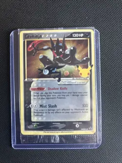 Pokemon TCG Greninja Star SWSH144 Celebrations Blackstar Promo Shiny Holo Card - Image 1