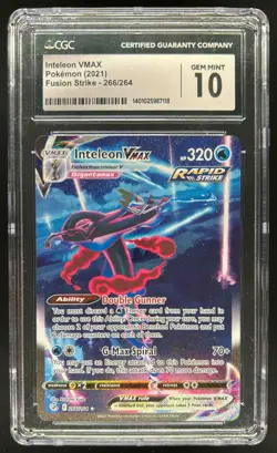 2021 Pokemon SWSH Fusion Strike Inteleon VM #266/264 CGC 10 - Image 1
