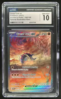 2023 Pokemon SV Great Tusk ex Special Illustration Rare #246/198 CGC 10 - Image 1