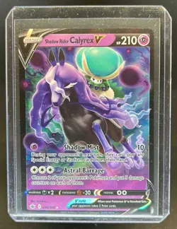 2021 Pokemon SWSH Chilling Reign Shadow Rider Calyrex V #074/198 - Image 1