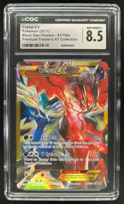 2017 Pokemon XY Black Star Promos Yveltal EX Premium Trainer's #XY150a CGC 8.5 - Image 1