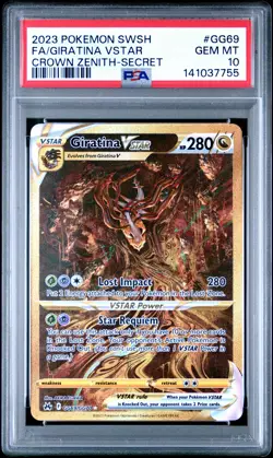2023 POKEMON SWORD & SHIELD CROWN ZENITH SECRET FULL ART/GIRATINA VSTAR PSA 10 - Image 1