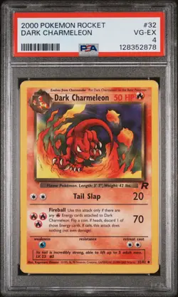 2000 POKEMON ROCKET #32 DARK CHARMELEON PSA 4 - Image 1