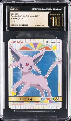 2023 MARUMIYA POKEMON STICKERS #33 ESPEON CGC 10 PRISTINE - Image 1