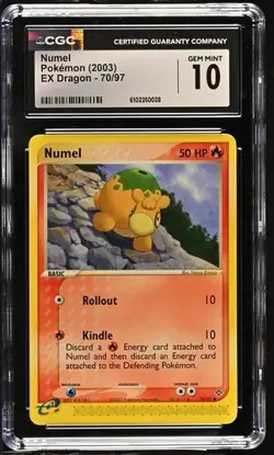 Pokemon Numel 2003 EX Dragon 70/97 CGC 10 - Image 1