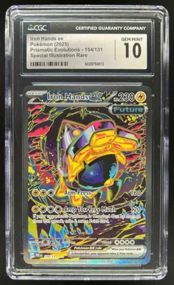2025 Pokemon Prismatic Iron Hands ex Special Illustration Rare #154/131 CGC 10 - Image 1