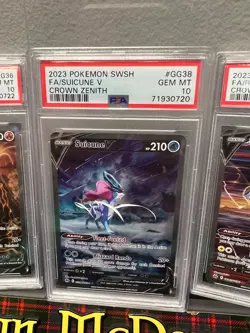 Pokemon 2023 Entei Suicune Raikou V Crown Zenith Full Art SET of 3 PSA 10's * - Image 3