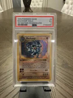 1999 Pokemon Game Machamp-holo 1st Edition-shadowless - Image 1