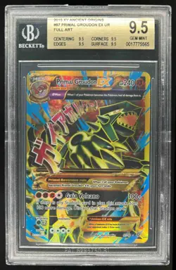 2015 Pokemon XY Ancient Origins Primal Groudon EX Full Art #97/98 BGS 9.5 - Image 1