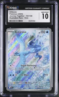 Articuno *CGC 10* Illustration Rare *Journey Together* #161 *2025* Pokemon - Image 1
