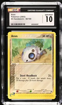 Pokemon 2003 Aron EX Sandstorm 56/100 CGC 10 - Image 1