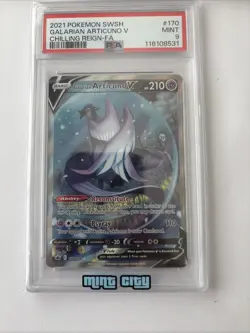 Galarian Articuno V - 170/198 - 2021 Pokemon Chilling Reign SWSH - PSA 9 - Image 1