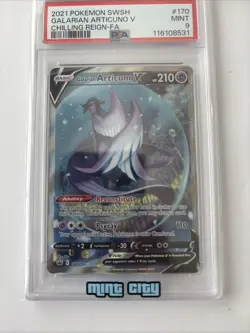 Galarian Articuno V - 170/198 - 2021 Pokemon Chilling Reign SWSH - PSA 9 - Image 2