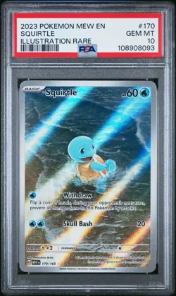 2023 POKEMON MEW EN-151 ILLUSTRATION RARE #170 SQUIRTLE PSA 10 - Image 1