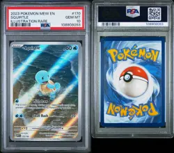 2023 POKEMON MEW EN-151 ILLUSTRATION RARE #170 SQUIRTLE PSA 10 - Image 3