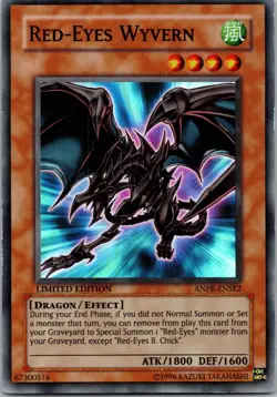 Yugioh Red-Eyes Wyvern ANPR-ENSE2 Limited Edition Super Rare NM - Image 1