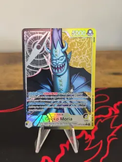 Gecko Moria Leader Alt Art OP14-080 NM English One Piece Card Game - Image 1