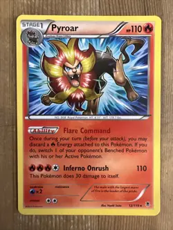Pyroar - 12/119 - Rare Non Holo Pokemon Card XY Phantom Forces VLP - Image 1