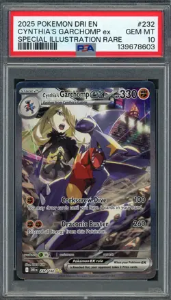 PSA 10 Cynthia's Garchomp ex (SIR) Destined Rivals 232/182 Pokemon Card B13 - Image 1