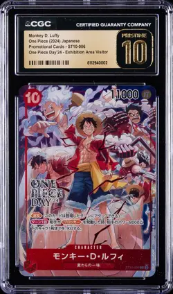 2024 ONE PIECE PROMO CARDS JPN #ST10-006 MONKEY D. LUFFY CGC 10 PRISTINE - Image 1