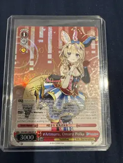 Signed Weiss Schwarz Hololive HOL/W91-087SP SP Omaru Polka Card FOIL Japan EX - Image 1
