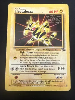 Wizards of the Coast (WotC) Black Star Promo Pokemon Card Lot: Electabuzz & Mew - Image 4