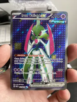 Iron Valiant ex - 225/182 - Pokemon Paradox Rift Full Art Ultra Rare Card NM - Image 1