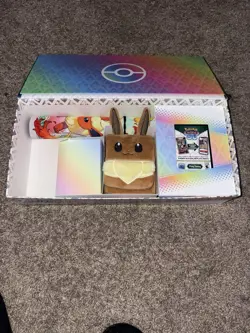 Prismatic Evolutions UPC - Eevee Deck Box And Play Mat - NO Cards - No sleeves ￼ - Image 1