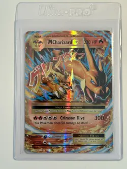 Pokemon Mega Charizard EX Holo 13/108 2016 TCG Card Mega Evolution - Image 1