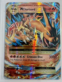 Pokemon Mega Charizard EX Holo 13/108 2016 TCG Card Mega Evolution - Image 3