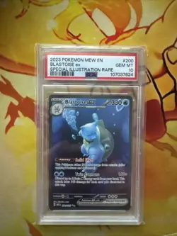 Pokemon Blastoise EX SAR Scarlet & Violet 151 Card 200/165 PSA 10 - Image 1