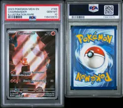 Pokemon Charmander TCG #168/165 Scarlet & Violet 151 Card PSA 10 - Image 3